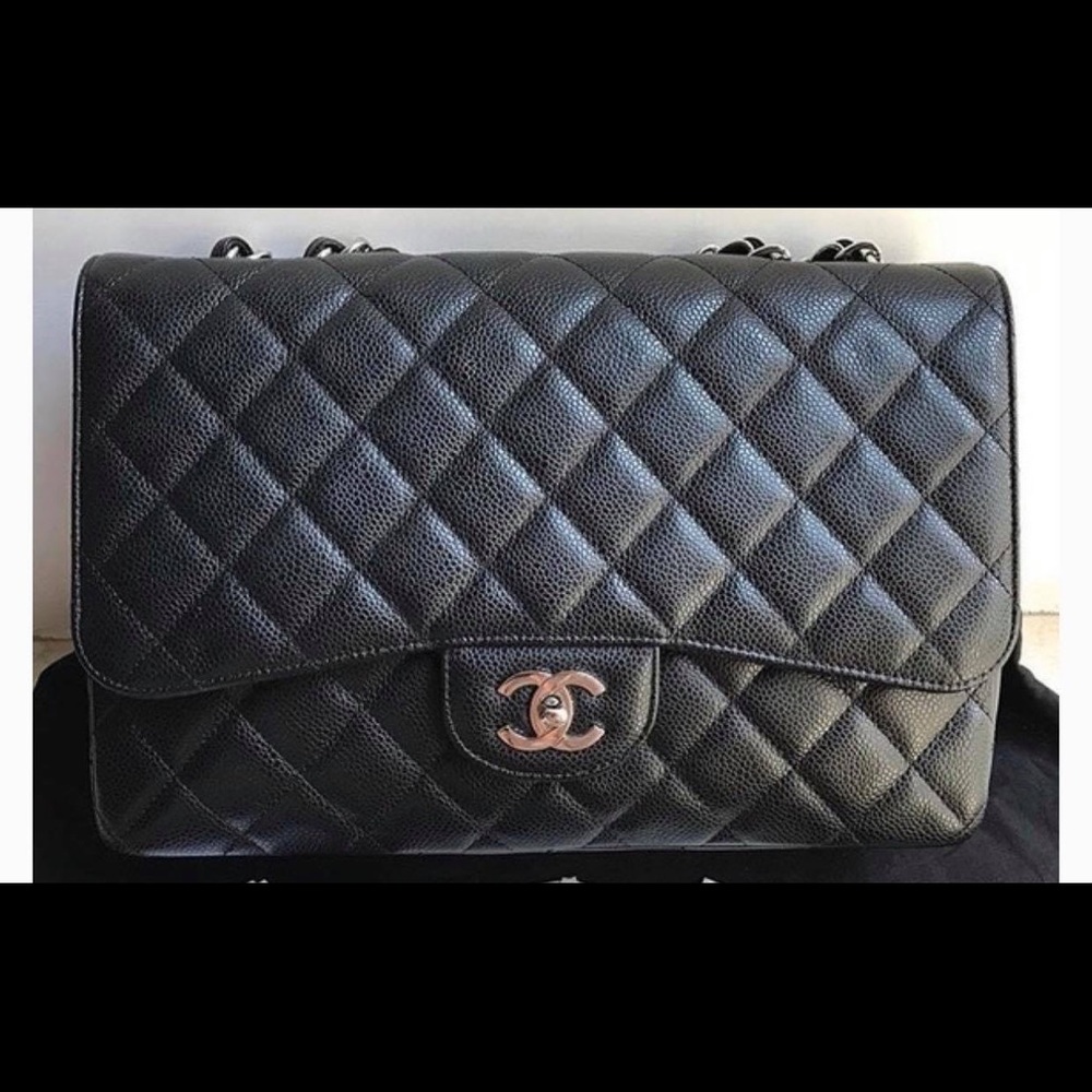 —SOLD ON INSTAGRAM— Chanel Jumbo Caviar leather